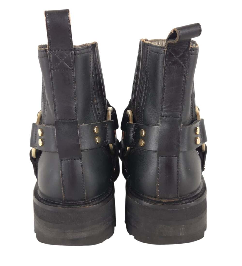 AllSaints Maddie Biker Boots US 10 EU 40 Womens Black Leather $350 - Picture 6 of 13